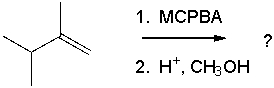 What is the major product for the following reaction sequence?     A)  I B)  II C)  III D)  IV E)  V