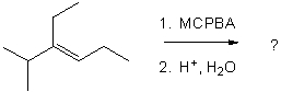 For the following dihydroxylation reaction which of the following statements is correct regarding the expected products?     A)  Equal amounts of I and II produced B)  Equal amounts of III and IV produced C)  Equal amounts of I and IV produced D)  Equal amounts of II and III produced E)  Equal amounts of I and III produced