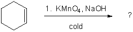 Identify the expected major organic product resulting from the following reaction sequence.     A)  I B)  II C)  III D)  IV E)  V