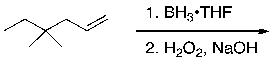 What is the expected major product for the following reaction sequence?     A)  I B)  II C)  III D)  IV E)  V
