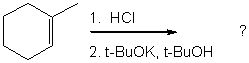 What is the expected major product of the following reaction sequence?     A)  I B)  II C)  III D)  IV E)  V