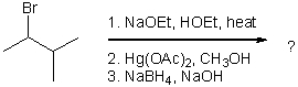 What is the expected major product of the following reaction sequence?     A)  I B)  II C)  III D)  IV E)  V