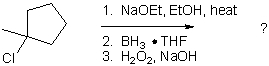 What is the expected major product of the following reaction sequence?     A)  I B)  II C)  III D)  IV E)  V