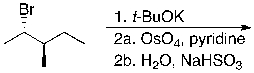 For the following reaction sequence, which molecule is expected as the major product?      A)  I B)  II C)  III D)  IV E) V