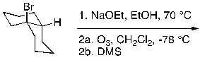 What is the expected major product of the following reaction sequence?     A)  I B)  II C)  III D)  IV E)  V