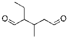 Consider the information given below and identify the structure of the unknown compound A, with a molecular formula of C<sub>8</sub>H<sub>14</sub>. Compound A reacts with Br<sub>2</sub>/CCl<sub>4</sub>. Upon reaction of A with excess H<sub>2</sub>/Ni, 1-ethyl-2-methylcyclopentane is produced. Subjecting A to ozonolysis, the product shown below is produced as the major organic product. Draw the correct structure of compound A, and provide a brief and clear explanation relating the data provided with the structure selected.  