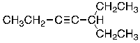 What is the IUPAC name for the molecule shown below?   A)  1,1-diethyl-2-pentyne B)  3-(1-butynyl) pentane C)  5-ethyl-3-octyne D)  3-ethyl-4-heptyne E)  5-ethyl-3-heptyne