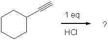 For the reaction below, select the structure of the expected major organic product.     A)  I B)  II C)  III D)  IV E)  V