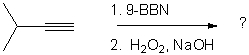 For the reaction shown, which of the compounds below would be the expected enol intermediate?     A)  I B)  II C)  III D)  IV E)  V
