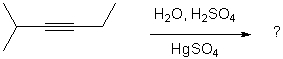 For the reaction below, how many different organic products would be expected?   A)  one B)  two C)  three D)  four E)  five