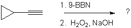 For the reaction shown, which of the compounds listed below would be the expected major, and final, organic product?     A)  I B)  II C)  III D)  IV E)  V