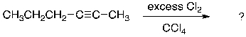 What is the major product of the reaction shown below?   A)  (E) -2,3-dichloro-2-hexene B)  (Z) -2,3-dichloro-2-hexene C)  2,2-dichlorohexane D)  3,3-dichlorohexane E)  2,2,3,3-tetrachlorohexane