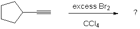 For the reaction below, select the structure of the major organic product.     A)  I B)  II C)  III D)  IV E)  V