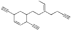 Ozonolysis of one mole of the compound shown is expected to produce how many moles of CO<sub>2</sub> upon completion of the reaction?   A)  1 B)  2 C)  3 D)  4 E)  8