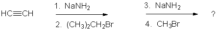 What is the expected major final product of the reaction sequence shown below?     A)  I B)  II C)  III D)  IV E)  V