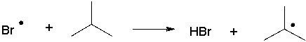 Give the arrows to show the mechanism of the following radical process.  