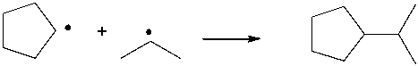 Give the arrows to show the mechanism of the following radical process.  
