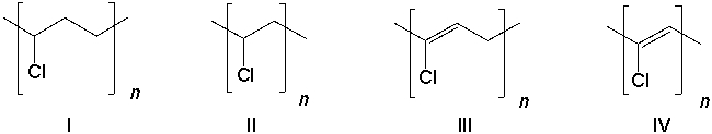 Which of the following is the repeat unit for the polymer produced in the following reaction?     A)  I B)  II C)  III D)  IV