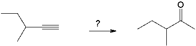 Select the best reagents for the reaction below.   A)  1. OsO<sub>4</sub>; 2. NaHSO<sub>3</sub>, H<sub>2</sub>O B)  H<sub>2</sub>SO<sub>4</sub>, H<sub>2</sub>O, HgSO<sub>4</sub> C)  H<sub>2</sub>, Pt D)  1. 9-BBN; 2. H<sub>2</sub>O<sub>2</sub>, NaOH E)  1. O<sub>3</sub>; 2. DMS