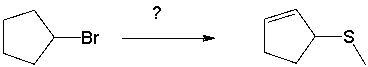 Propose a synthetic route for the following reaction.  