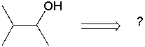 Using retrosynthetic synthesis, determine which compound(s)  could lead to the alcohol shown below in a single step.     A)  I B)  II C)  III D)  IV E)  I or II
