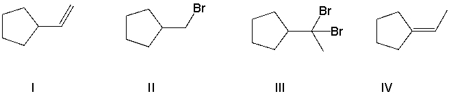 Perform a retrosynthetic analysis by working backwards two steps in the synthesis below. Identify possible combinations of A and B that can lead to the alkyne (C) .       A)  B = I and A = VI B)  B = VI and A = I C)  B = III and A = VII D)  B = IV and A = VII E)  B = VI and A = VIII