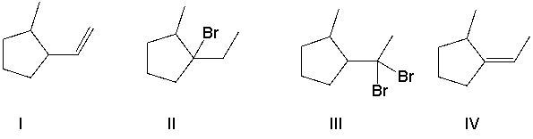 Perform a retrosynthetic analysis by working backwards two steps in the synthesis below. Identify possible combinations of A and B that can lead to the compound shown (C) .       A)  B = I and A = VI B)  B = V and A = II C)  B = IV and A = VII D)  B = I and A = III E)  B = VIII and A = V