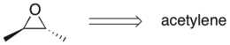 Devise a synthetic route for the following equation.  