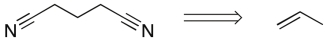 Devise a synthetic route for the following equation.  