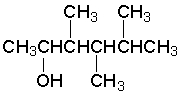 What is the IUPAC name for the following compound?   A)  4-isopropyl-3,4-dimethyl-2-butanol B)  2,3,4-trimethyl-4-pentanol C)  1,1,2,3-tetramethyl-4-pentanol D)  3,4,5-trimethyl-2-hexanol E)  3,4,5,5-tetramethyl-2-pentanol