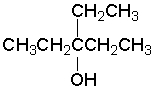 What is the IUPAC name for the following compound?   A)  1,1,1-triethylmethanol B)  1,1-diethyl-1-propanol C)  2-ethyl-3-pentanol D)  3-ethyl-3-pentanol E)  t-heptanol