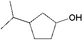 What is the IUPAC name for the following compound?   A)  1-isopropyl-4-cyclopentanol B)  3-isopropylcyclopentanol C)  1-isopropyl-3-cyclopentanol D)  1-isopropyl-4-hydroxycyclopentane E)  None of these