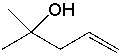 What is the IUPAC name for the following compound?   A)  4-penten-2-methyl-2-ol B)  4-methyl-1-penten-2-ol C)  2-methyl-4-penten-2-ol D)  4-methyl-1-penten-4-ol E)  4-hydroxy-4-methyl-1-pentene