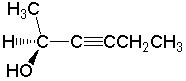 What is the IUPAC name for the following compound?   A)  (R) -3-hexyn-2-ol B)  (S) -3-hexyn-2-ol C)  (R) -2-hexyn-4-ol D)  (S) -2-hexyn-4-ol E)  (S) -2-hydroxy-3-hexyne