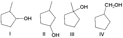 Predict the product for the following reaction.     A)  I B)  II C)  III D)  IV E)  None of these