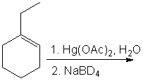 Predict the product for the following reaction.     A)  I B)  II C)  III D)  IV E)  V