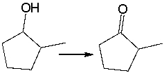 For the following conversion, identify if the starting material has been oxidized, reduced or neither. Explain your answer.  