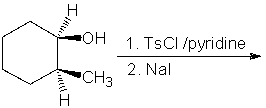 Predict the major product for the following reaction.     A)  I B)  II C)  III D)  IV E)  both I and III