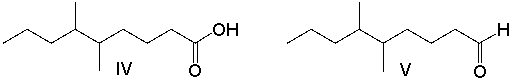 Predict the product, for the following reaction sequence.       A)  I B)  II C)  III D)  IV E)  V