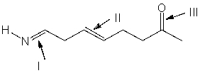 Rank absorption of the indicated bonds in decreasing (highest to lowest)  order of wavenumber.   A)  III > II > I B)  I > II > III C)  II > I > III D)  III > I > II E)  II > III > I