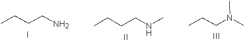 Which of the following compounds will show an absorption at 2250 cm<sup>-1</sup>?     A)  I B)  II C)  III D)  IV E)  V