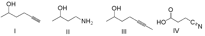 Which one of the following compounds is consistent with the following IR spectrum?   SDBS: National Institute of Advanced Industrial Science and Technology   A)  I B)  II C)  III D)  IV E)  V