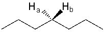 Protons H<sub>a</sub> and H<sub>b</sub> in the following compound are _________.   A)  homotopic B)  enantiotopic C)  diastereotopic D)  mesotopic E)  none of these