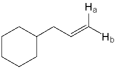 Protons H<sub>a</sub> and H<sub>b</sub> in the following compound are _________.   A)  homotopic B)  enantiotopic C)  diastereotopic D)  mesotopic E)  none of these