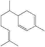  Zingiberene, a terpene found in ginger, has the following structure. Classify the  \pi bonds in zingiberene as conjugated, cumulated or isolated.   