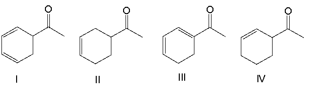 Predict the product for the following Diels-Alder reaction.     A)  I B)  II C)  III D)  IV E)  none of these