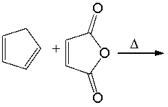 Predict the major product for the following Diels-Alder reaction.  