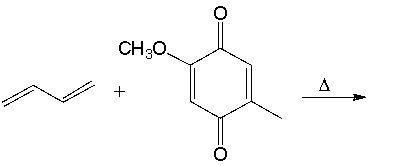 The following Diels-Alder reaction product is an intermediate in the synthesis of cholesterol. Provide the structure of the product.  