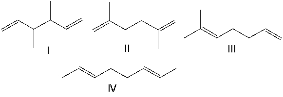 Predict the product for the following Cope rearrangement.      A. I B. II C. III D. IV