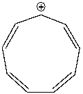 Using a Frost circle, draw the molecular orbital energy diagram for the cyclononatetraenyl cation and predict if it is aromatic.  